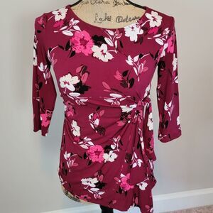 NWOT Alfani floral top with side tie